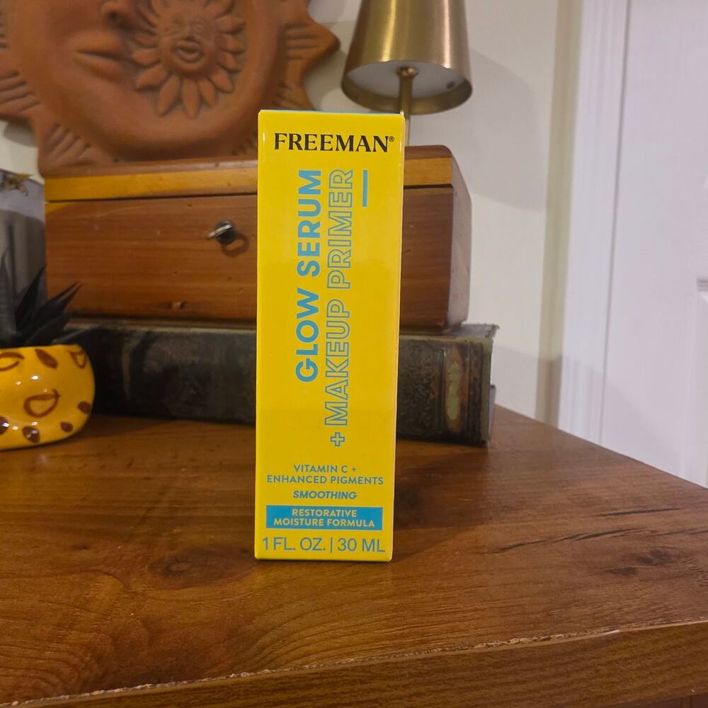 Freeman Glow Serum + Makeup Primmer 1 Fl Oz. 30 Ml Vit C + Moisture Formula
